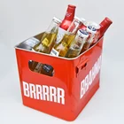 custom round metal tin ice bucket beer corona bottle service buckets cooler