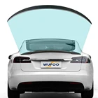 WuFoo for Tesla Model 3 rear Carbon Fiber rear boot Wing Spoiler Rear Roof Spoiler Wing Trunk Lip Boot Cover Car Styling