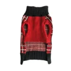 Dog Clothes Knit Plaid Turtleneck Sweater - XL-Wide version