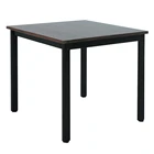 Modern Design and Special Use Metal Frame Pine Wood Top Dining Table