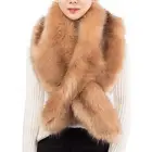 Top quality fluffy soft smooth mink fur scarf shawl for women
