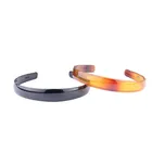 Factory environmentally friendly basic shape black custom plastic Brighton girl ladies hair band