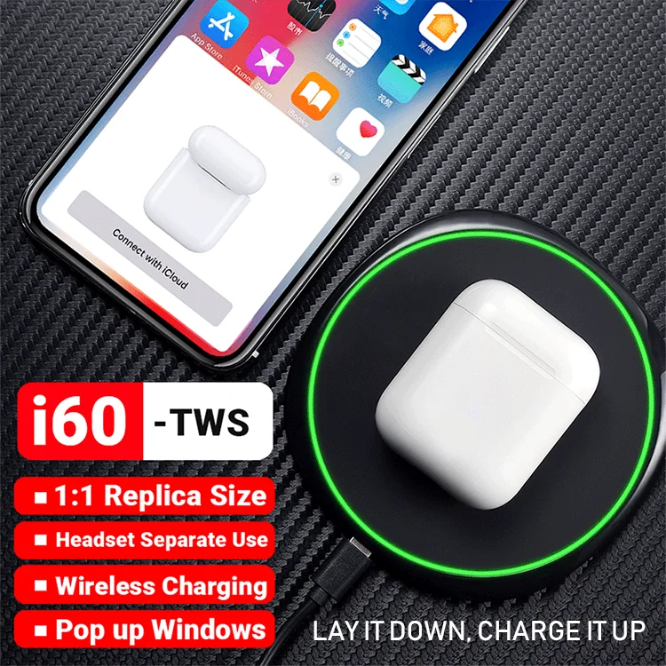 i200/i500 tws Air-pods Earbuds i200 Super Wireless Bluetooth Earphone Jieli Chipset from Shenzhen Original Factory - ANKUX.COM