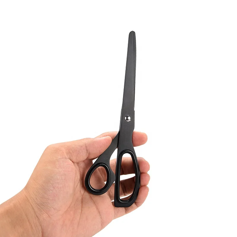 Simple Design Stainless Steel Scissors, Black Non Stick-Plated Scissors