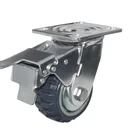 Heavy duty PVC PU stainless steel scaffold fixed swivel castor trolley wheel