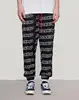 Fashion Full Letter Print Contrasting Polyester Young Men Streetwear Long Track Pants