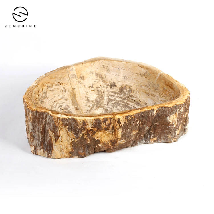 New Arrival Fossil Wood Antique Counter Natural Stone Washbasin For Outdoor