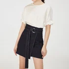 Custom 100% cotton summer fashion women jeans skirtThigh length Women skirt