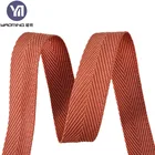 Polyester / Nylon Customized Logo Colorful Soft Comfortable Herringbone Pattern Garment Bag PP Webbing Strap Tape