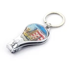 Souvenir promotional customize logo nail clipper keychain with bottle opener function sets for men key chain
