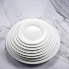 supplier white catering tableware porcelain ceramic plate set with knife