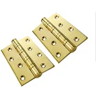 court style PVD gold stainless steel 4 inch high quality ball bearing door cabinet windows hinge for furniture hardware