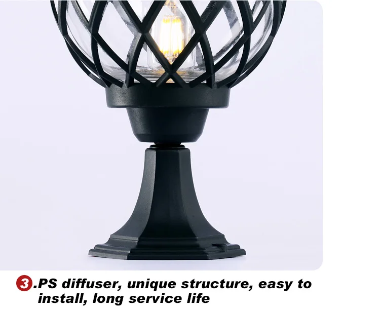 High Quality Gate Garden Lighting Waterproof Energy Saving Pillar Lights For Outdoor