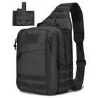 Tactical Sling Bag Pack w/Gun Holster Small Military Rover Shoulder Sling Backpack Molle Assault Range Bag