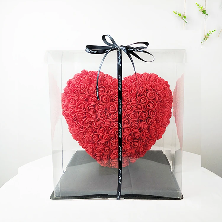valentine days 30cm heart shape rose artificial foam flower with