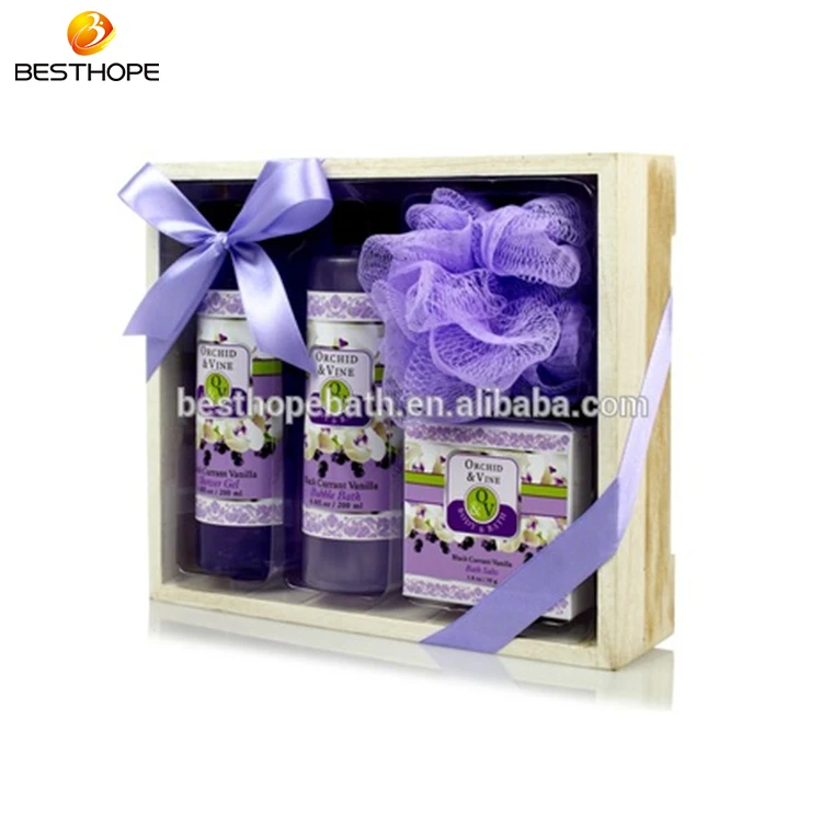packed orchid&vine fragrant body skin care shower bath gift set