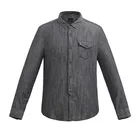 High quality long sleeve men solid color 100% cotton oxford blue shirt