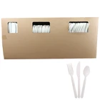 EcoNewLeaf Party Disposable Tableware Eco Friendly Set Bio Fork Cutlery of 120