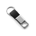 custom laser engraved logo pu leather keychain wholesale