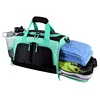 New Design High Quality Waterproof 600D Polyester Custom Travel Sports Duffle Bag With Shoe Compartment