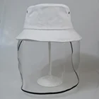 Face Cap Hat High Quality Face Cap Hat Cotton Twill Kids Bucket Hat With TPU Cover Protection Cap With Cover