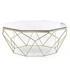 Customize Living Room Furniture Stainless Chrome Gold Coffee Table End Table Console Table Sofa set