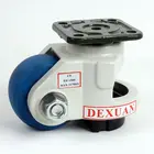 Horizontal height leveling adjustment casters