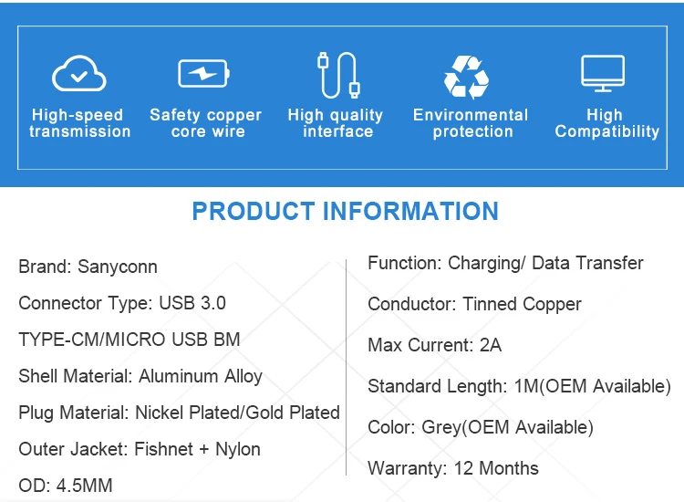 SC-HB012 usb 3.0 type-c hard drive cable 2