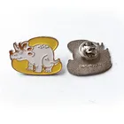 Souvenir Gift Pins And Badges Promotional Souvenir Gift Usa Square Metal Lapel Pin Badge With Clutch