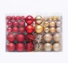 Set of 100 shatterproof handcrafted assorted hanging christmas ball ornaments glitter design