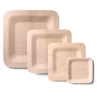 3.5 Inch Shenzhen Professional Reusable Food Grade Pizza Biodegradable Bamboo Disposable Dinnerware Square Plate