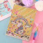 A5 cute animal shape PVC quicksand sequin cover students and gifts notebook