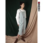 women fashion two front pockets denim halter dress