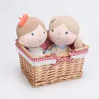 Household Fruit Wicker Storage Basket With Handle And Cover