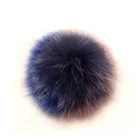 Newest real raccoon fur colourful big size pom pom fur for hat