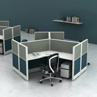 Modular Furniture y shape 3 ways partitions connection 120 degree cubicles office workstations for 3 person