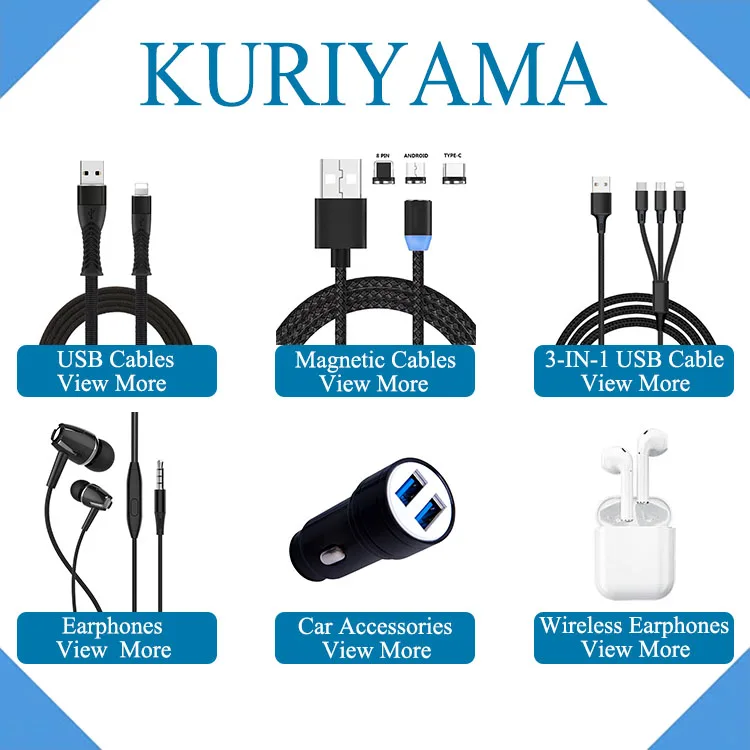 KURIYAMA Quality Good Price Fast Charging Speed Usb Cable With Led Light Type C Magnetic Usb Cable - ANKUX.COM