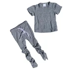 Baby Clothing High Quality Private Label Baby Cotton Suit Stacked Pants T Shirt Set Clothing Girl Kids Clothes