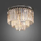 simple design black living room modern crystal iron ceiling light