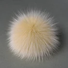 14CM KAZUFUR Fox Fur Pompoms Real Fur Ball Trim Fox Fur Pom Pom Accessories