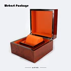 Webest guangdong factory fashion quality Pu leather inside wooden luxury watch packaging box