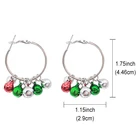 Hoop Earrings Earringswhite 2020 Christmas Hoop Earrings Christmas Gift Christmas Bells Earrings