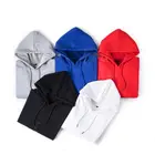 Wholesale custom high quality cotton sweatshirt pullover black zipper wool solid color street high-end hoodie