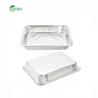 Food grade rectangular Disposable aluminium foil box aluminum tray pans