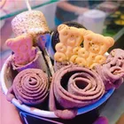 For Snack Food Factory 50cm Pan Diameter Square Single Pot Fried Ice Cream Roll Machine
