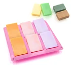 Silicone Soap Mold 6-Cavity Handmade Soap Molds for Making Fudge Cake Chocolate Ice Cube etc