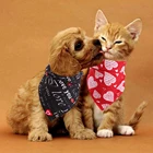 Custom Design Dog Drool Towel Pet Wear 100% Cotton Dog Tie Scarf American Flag Star Cat Scarf Pet Bandana