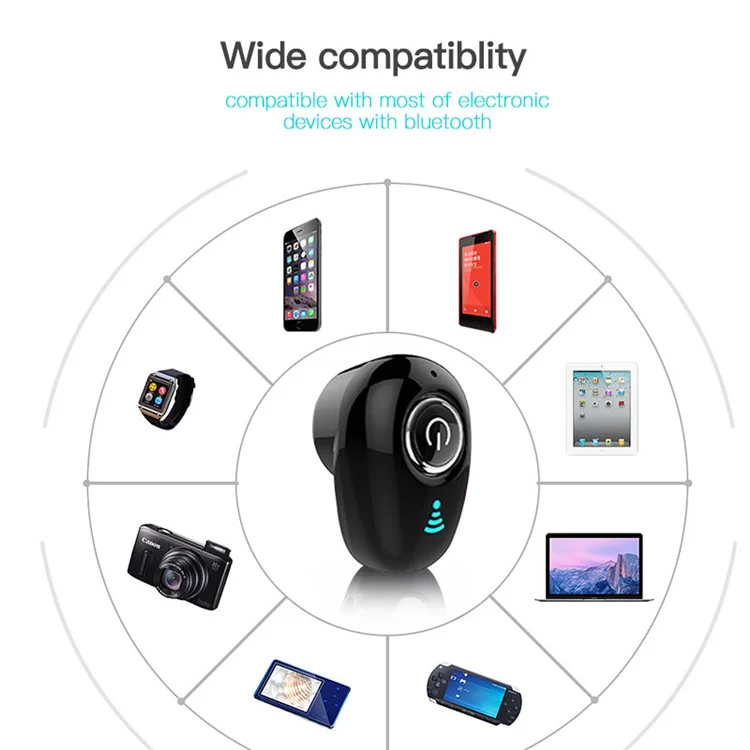 S650 V4.2 Sport Mobile Earphone Wireless Bluetooth Headphone Hands Free Stereo In Ear Earplug with Microphone - ANKUX.COM