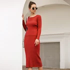 Hot Western Girls Lace Patchwork O Neck Sexy Bodycon Party Dresses Plus Size Long Sleeve Pictures of Party Dresses