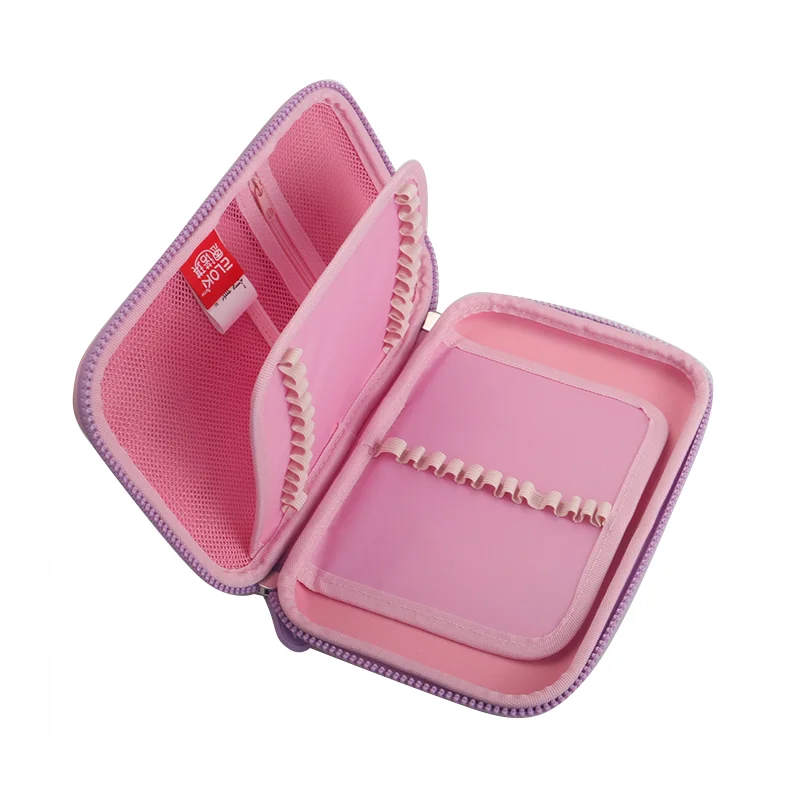 Colored Custom School Students Zipper 3D EVA Pencil Case Pouch Large Capacity Children Pencil Bags with Handle details